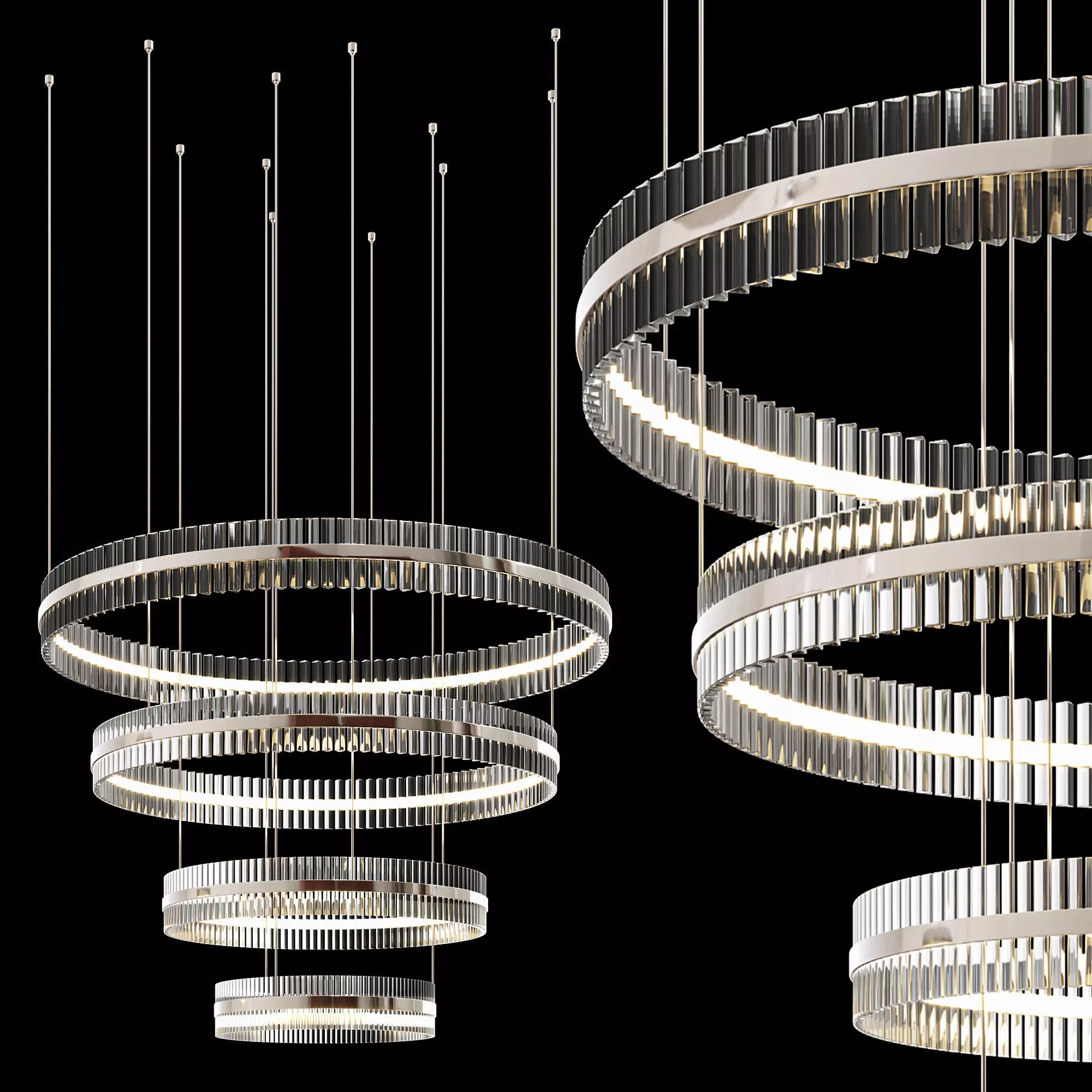 Baroncelli Saturno Chandelier 3D model_0