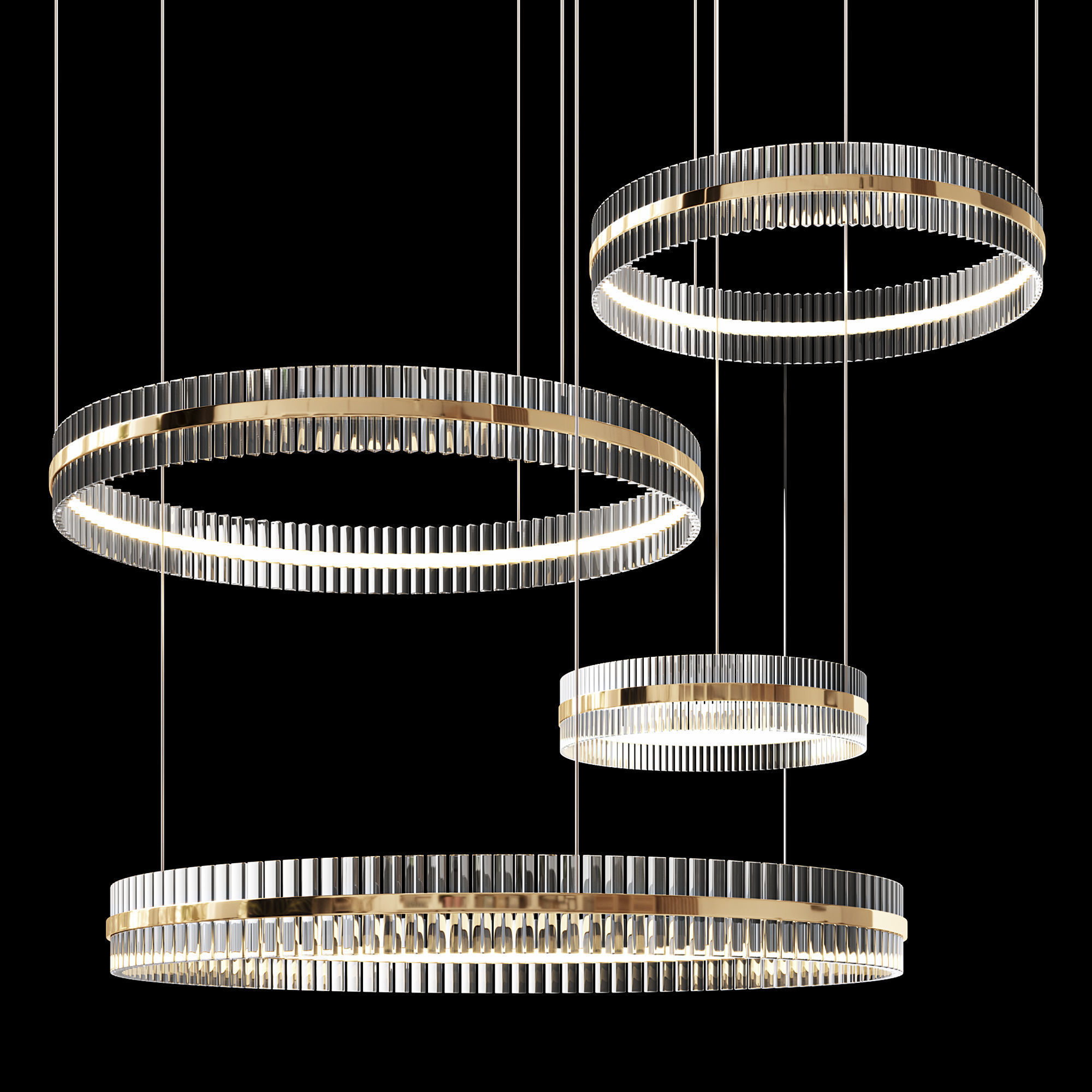 Baroncelli Saturno Chandelier 3D model_1