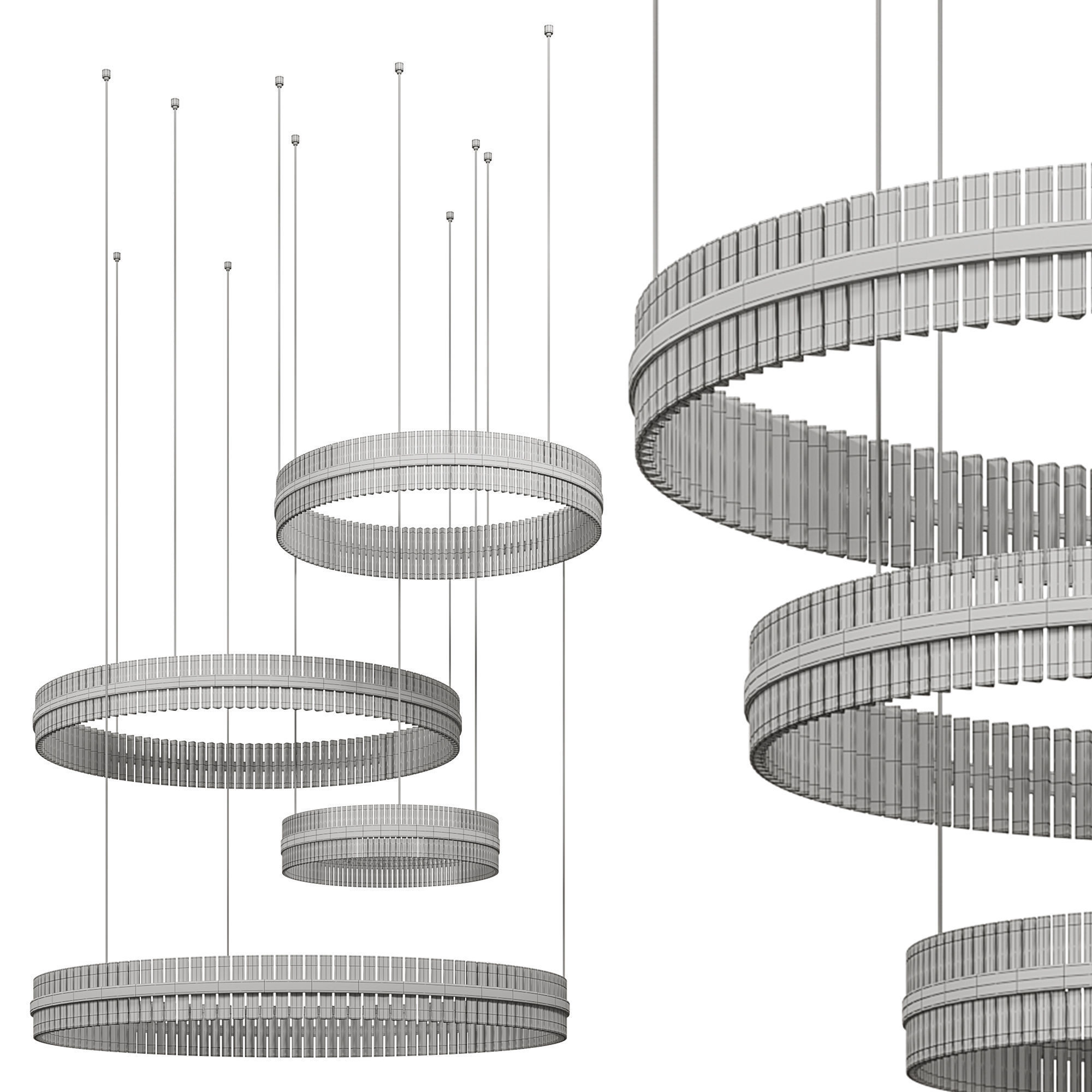 Baroncelli Saturno Chandelier 3D model_7