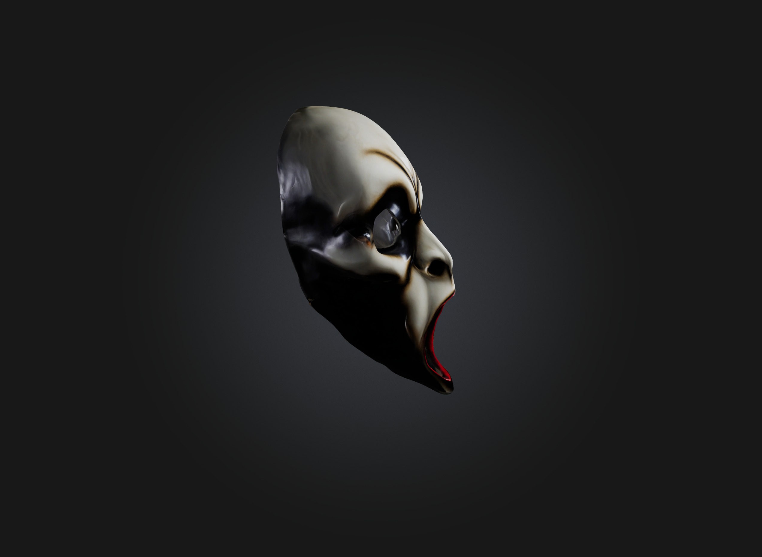 scream mask Low-poly 3D model_2