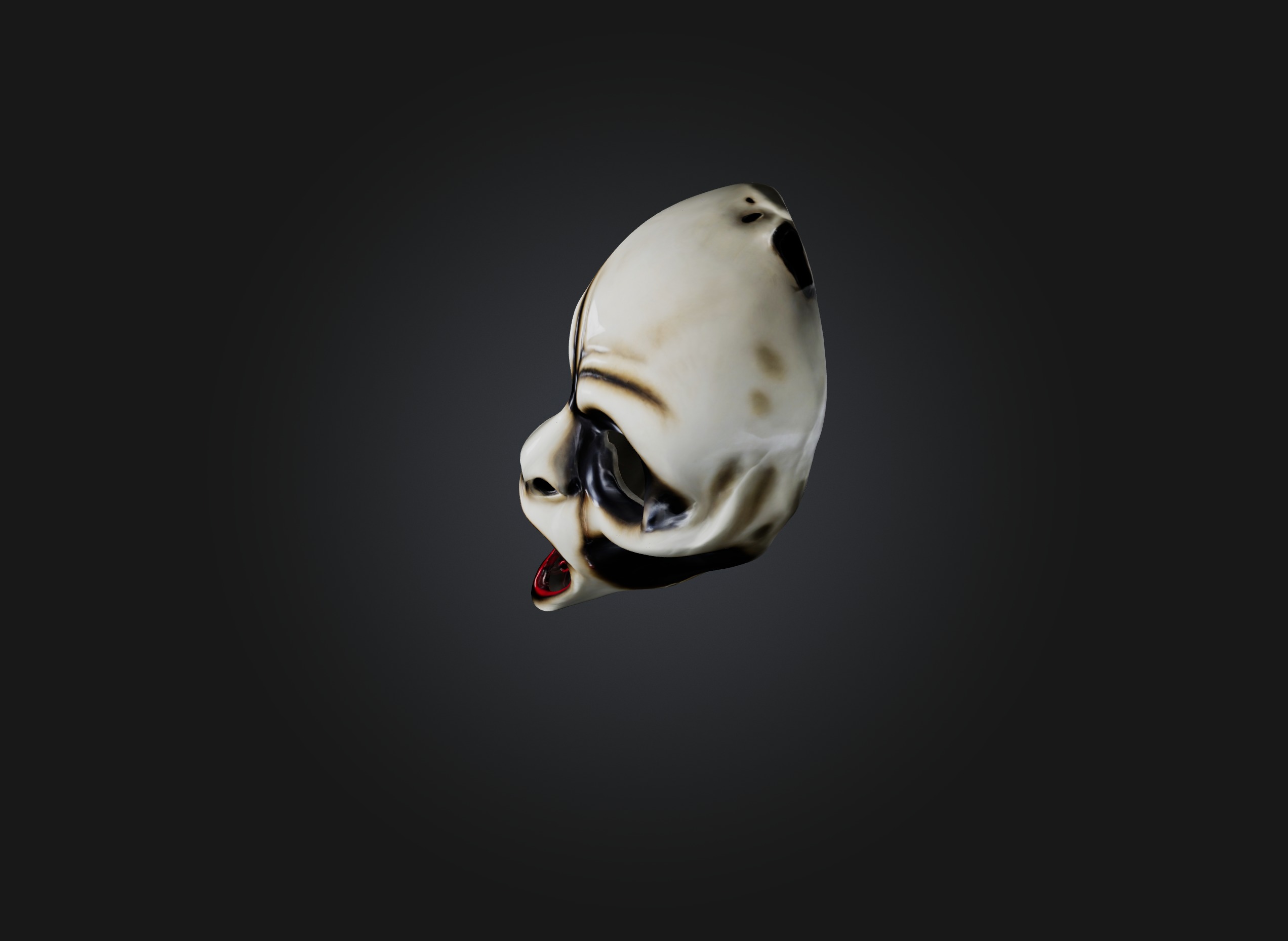 scream mask Low-poly 3D model_6
