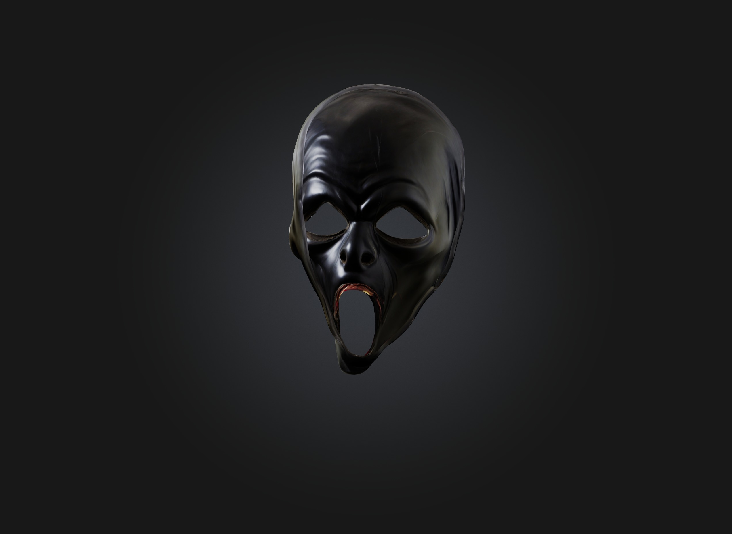 scream mask Low-poly 3D model_4