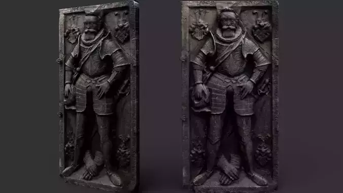 catacomb monument sculpture part5 photogrammetry Low-poly 3D model
