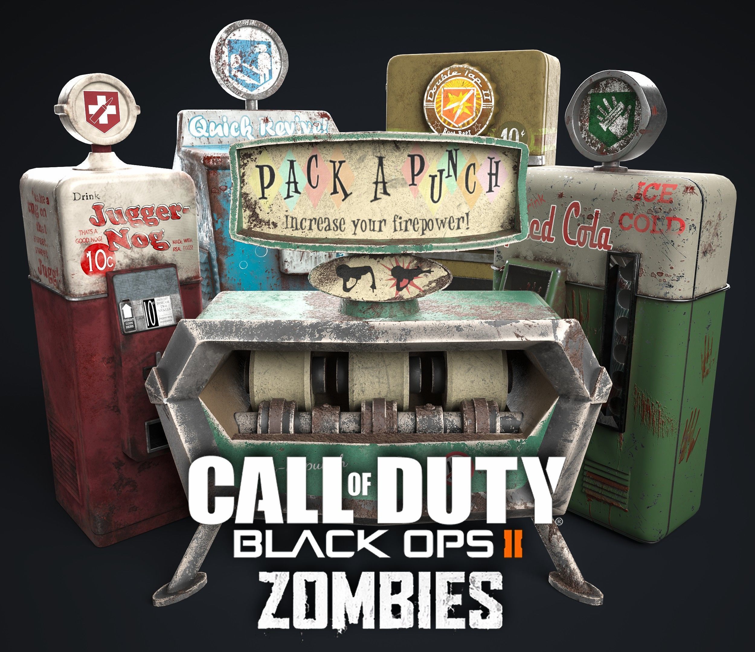 Call of Duty Black Ops II Zombies Random Perk Power-Up 3D model_6