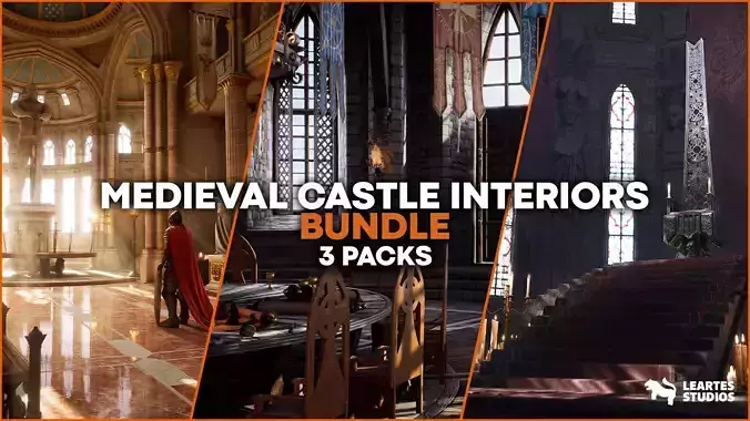 Medieval Castle Interiors Bundle