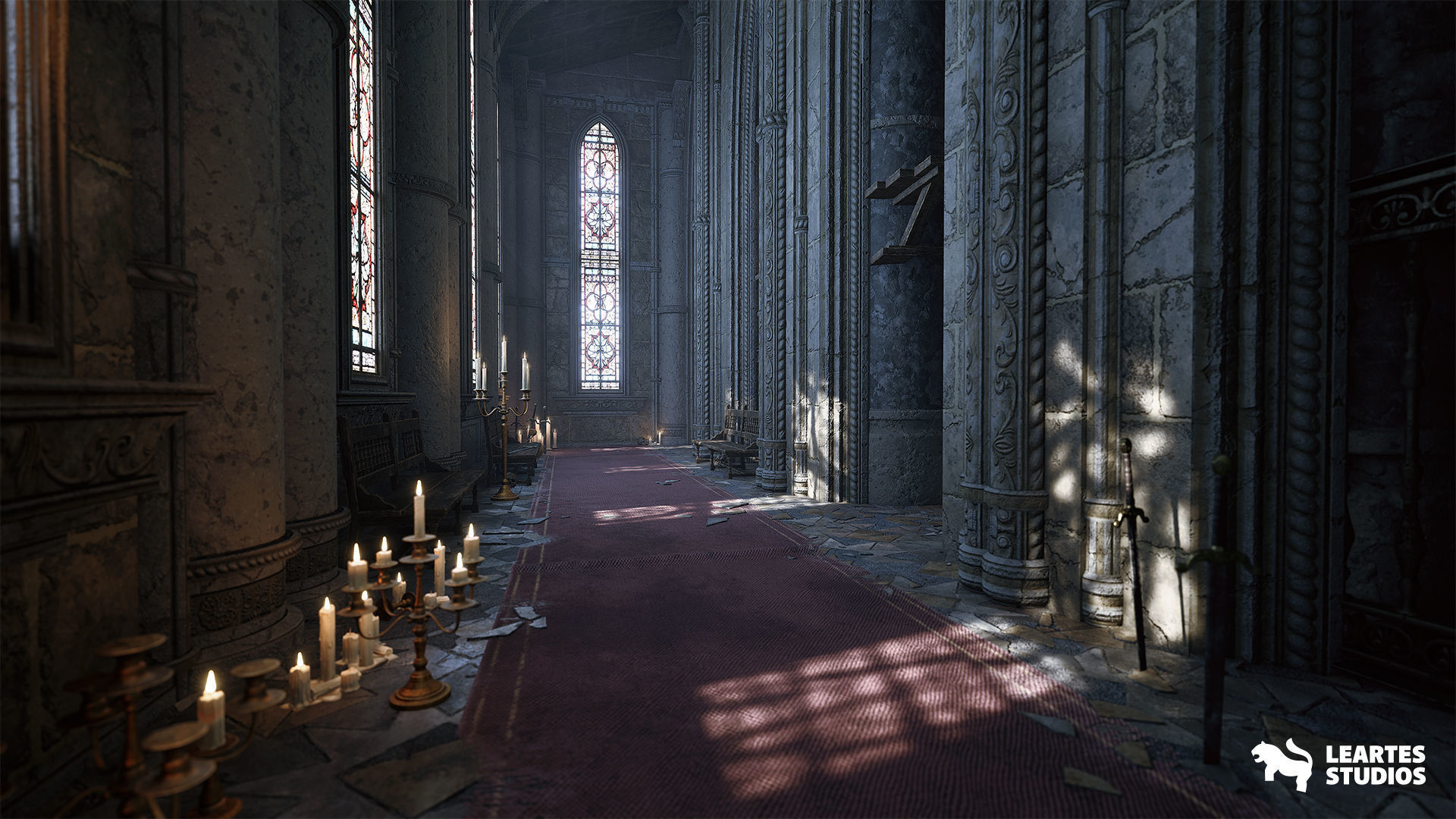 Medieval Castle Interiors Bundle Low-poly 3D model_10