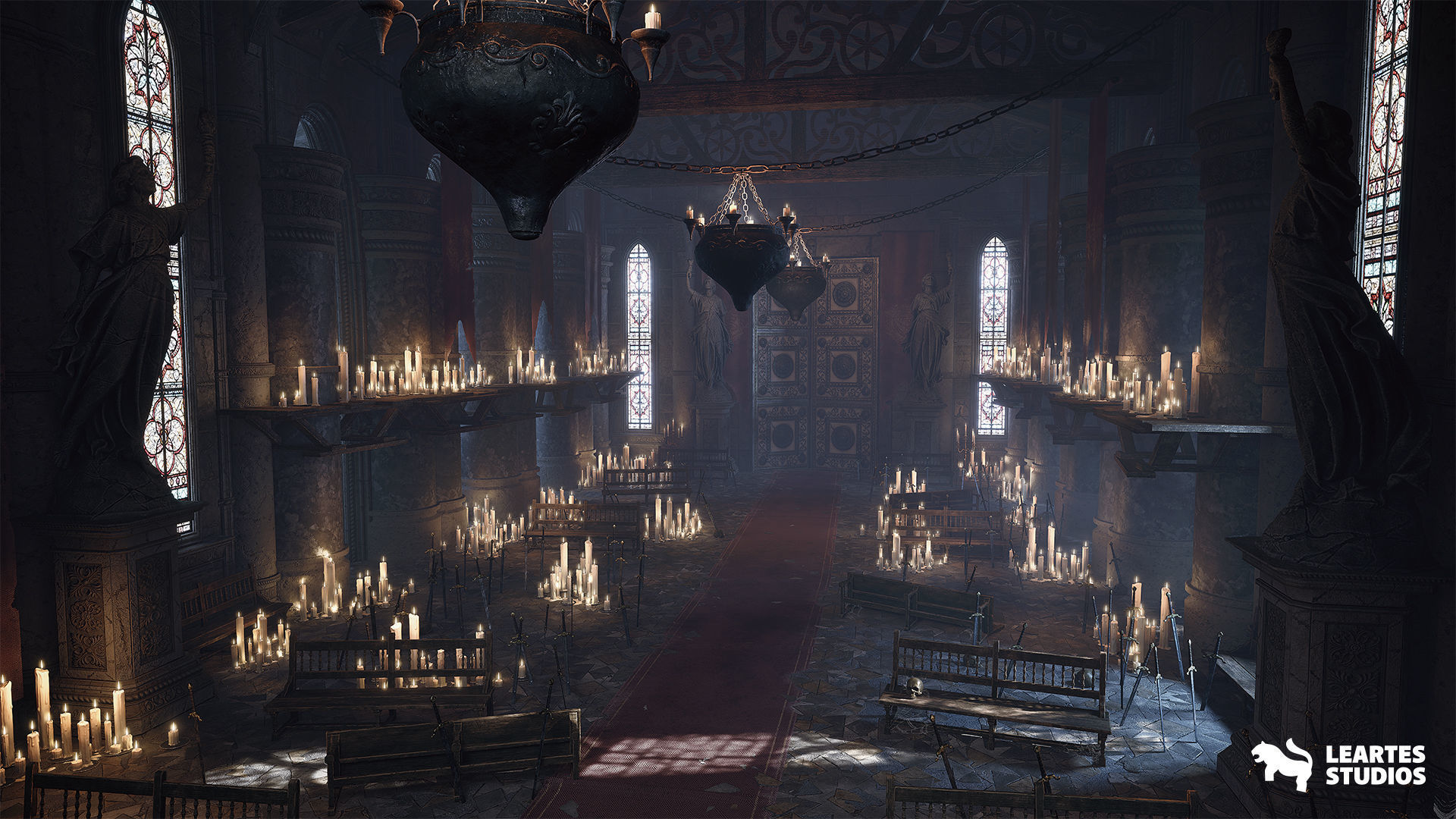 Medieval Castle Interiors Bundle Low-poly 3D model_8