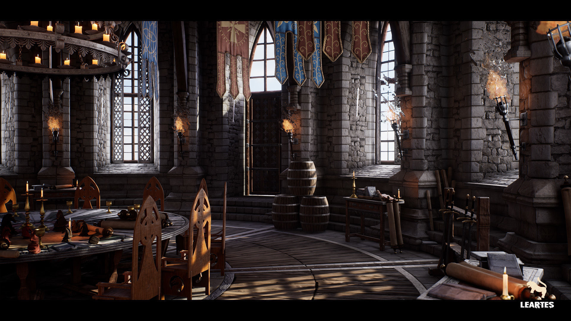 Medieval Castle Interiors Bundle Low-poly 3D model_15