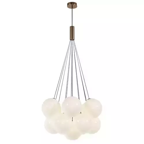 Cloud Style Opal Glass Cluster 3D model