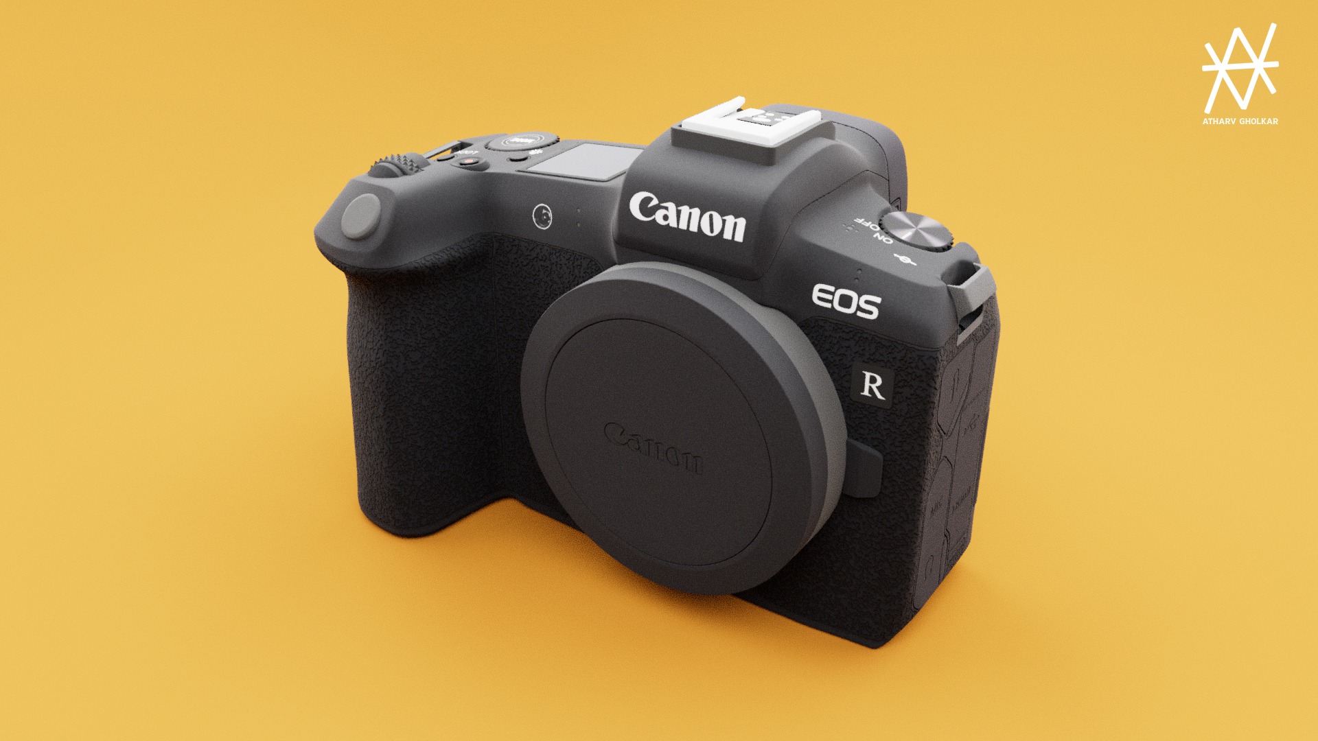 Canon EOS R DSLR 3D model_2