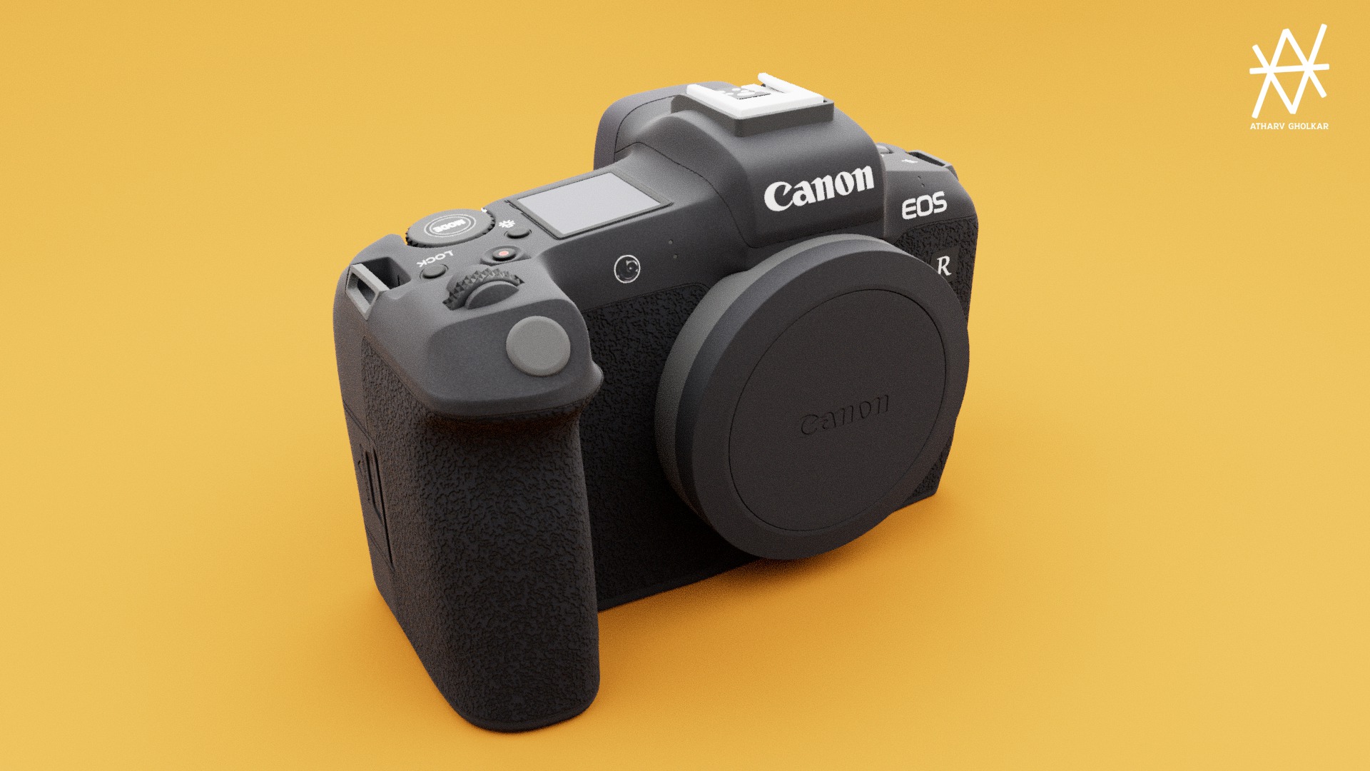 Canon EOS R DSLR 3D model_3