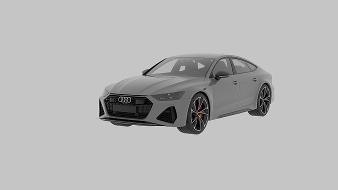 CAR RIG AUDI RS7  Free 3D model