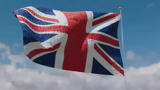 Bandeira Realista  3D model