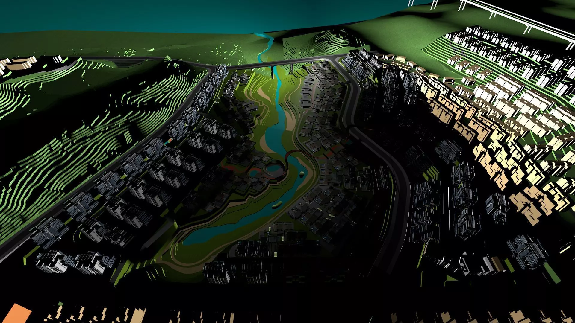 Buildings City building industrial park commercial housing 3D model_0