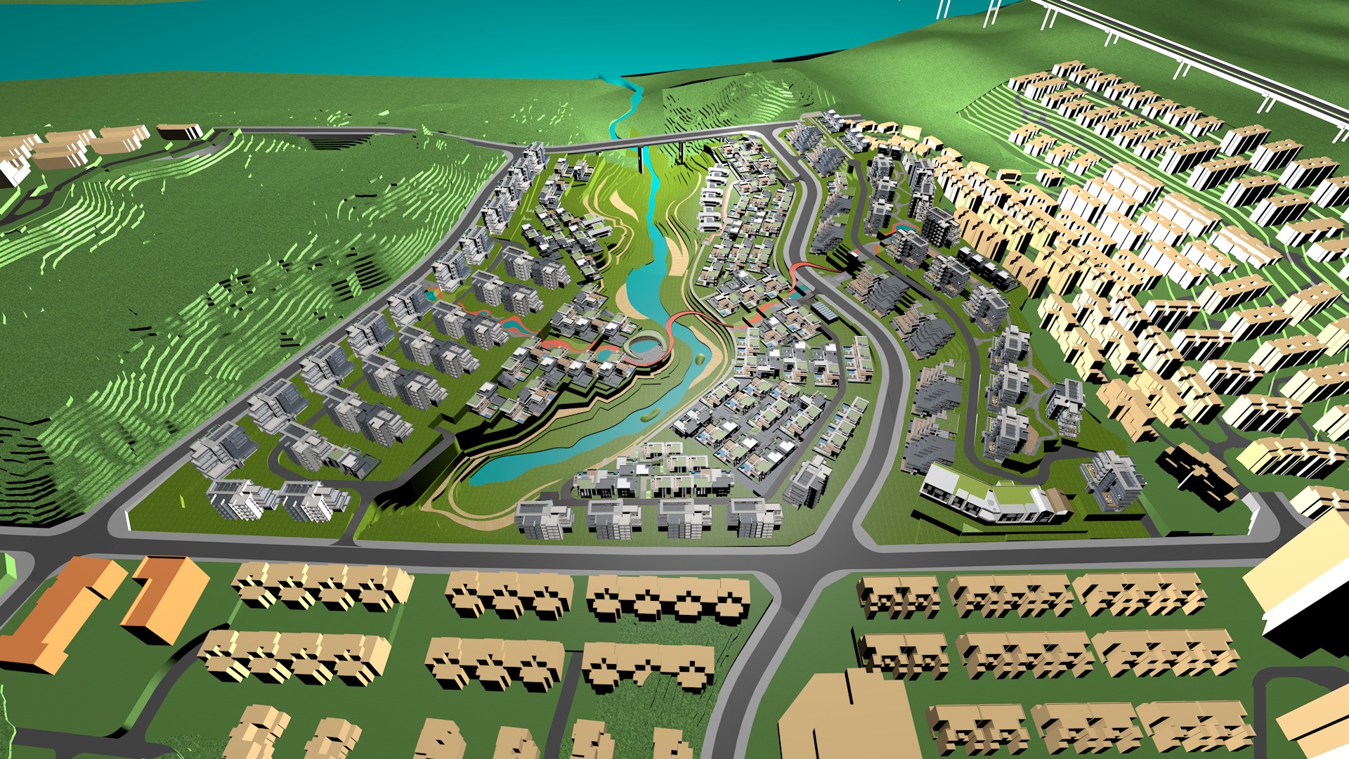 Buildings City building industrial park commercial housing 3D model_2