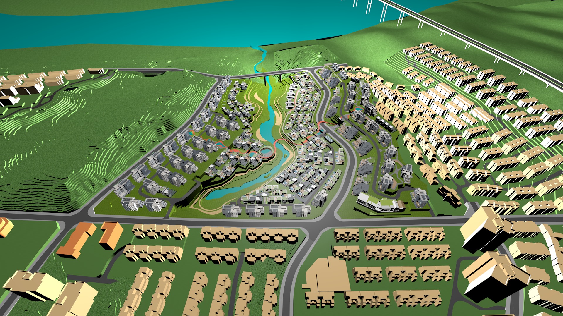 Buildings City building industrial park commercial housing 3D model_1