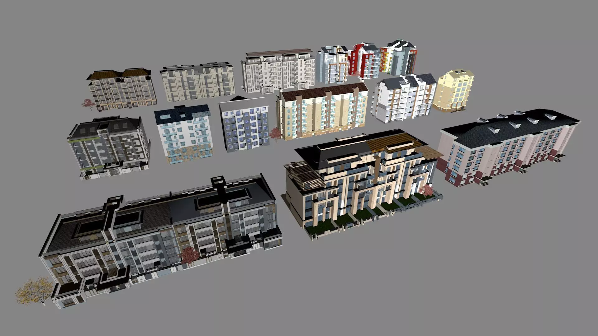 Buildings City building industrial park commercial housing 3D model_0