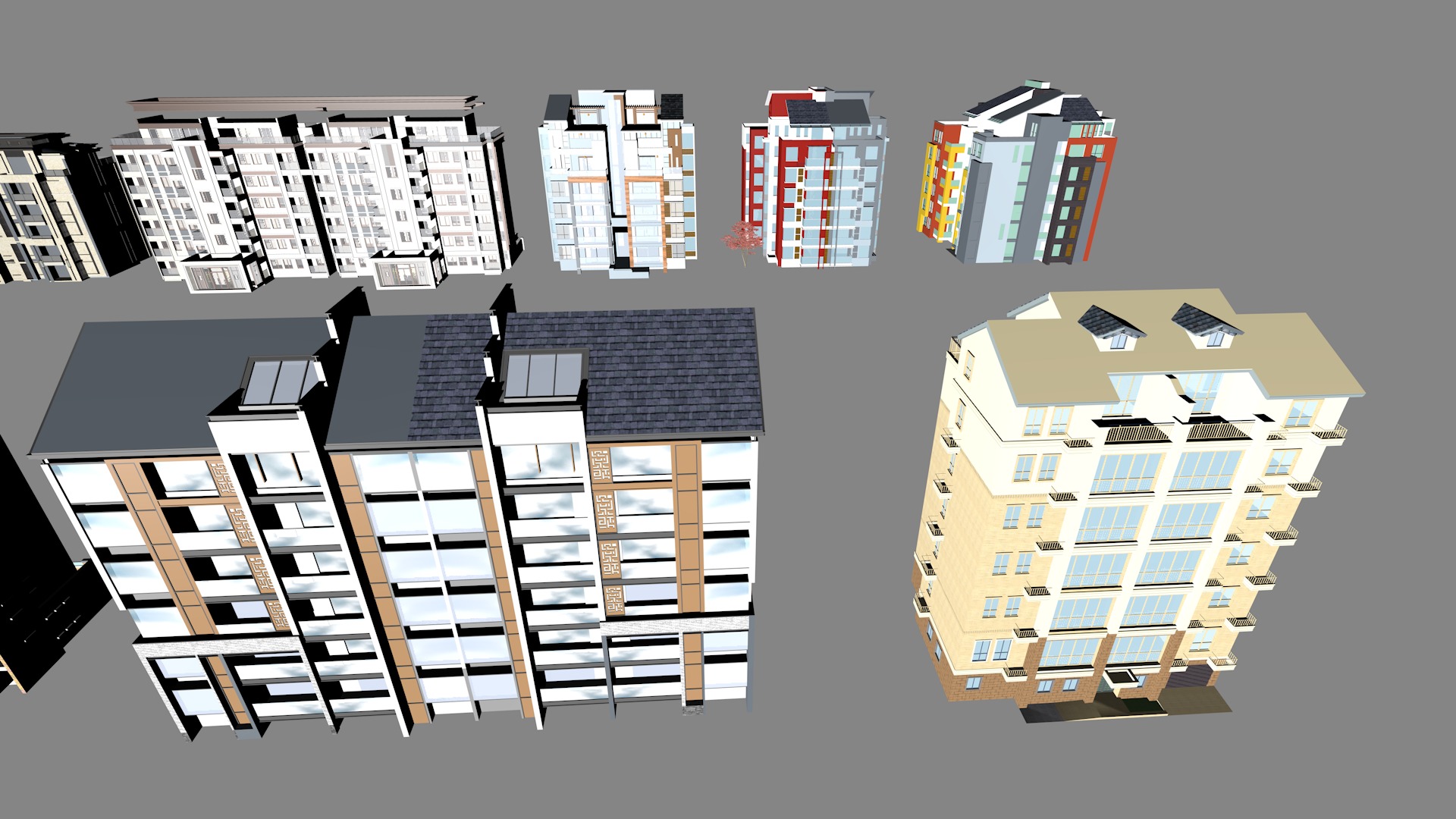 Buildings City building industrial park commercial housing 3D model_5
