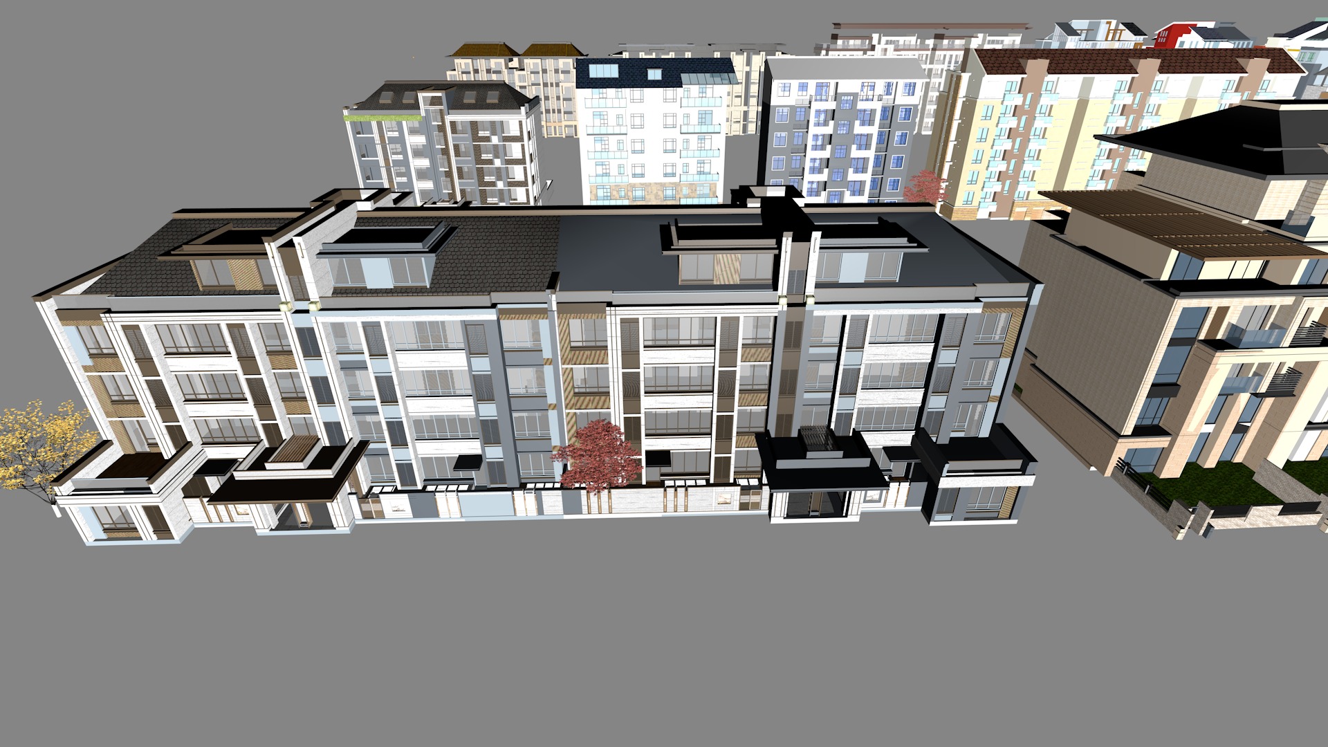 Buildings City building industrial park commercial housing 3D model_2