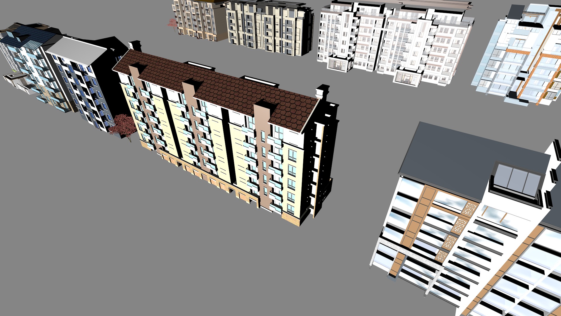 Buildings City building industrial park commercial housing 3D model_8