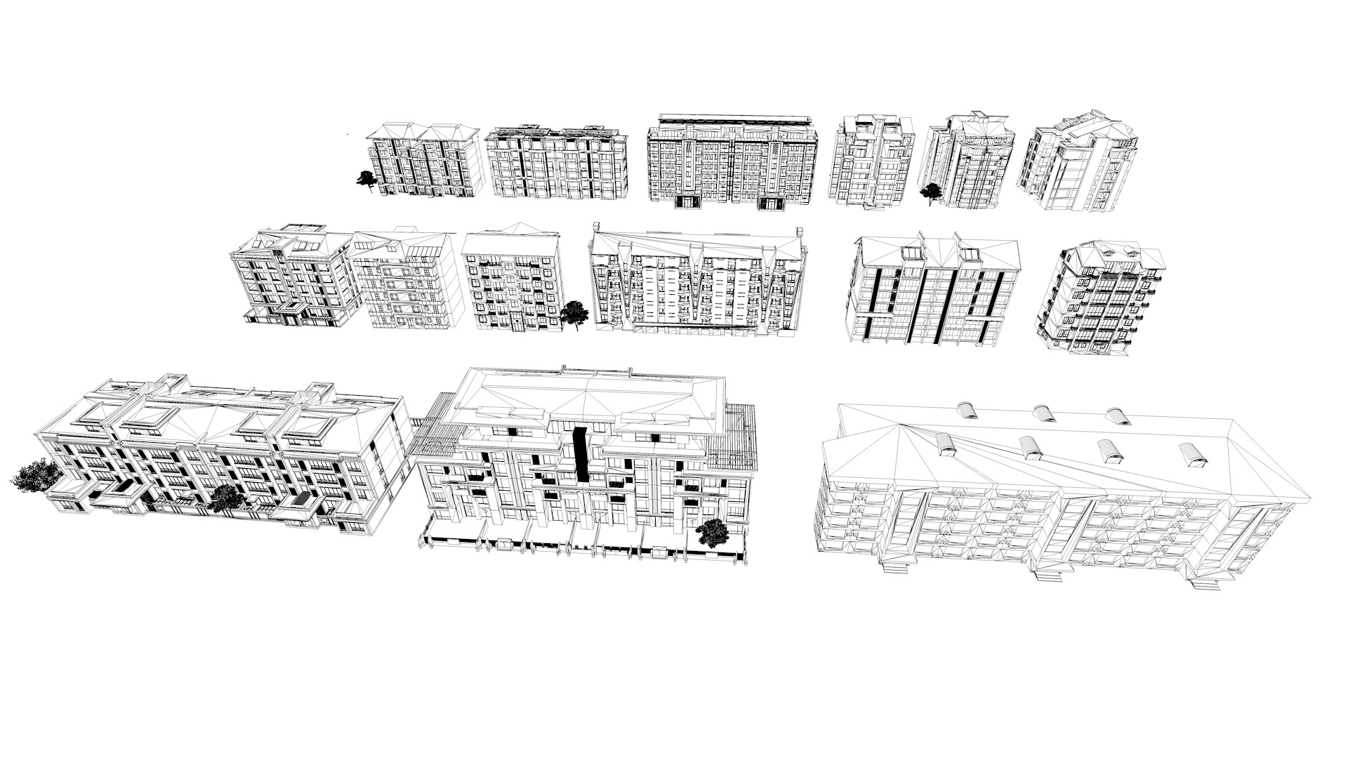 Buildings City building industrial park commercial housing 3D model_11