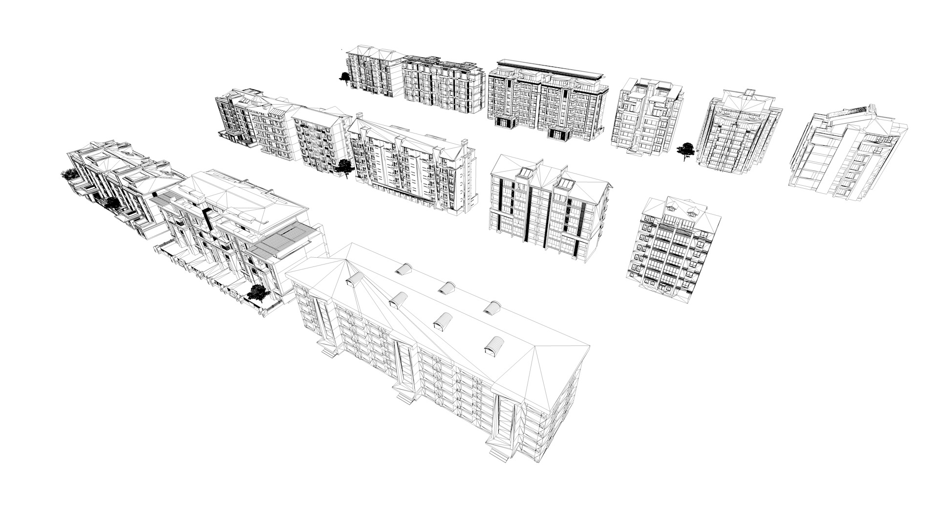 Buildings City building industrial park commercial housing 3D model_10