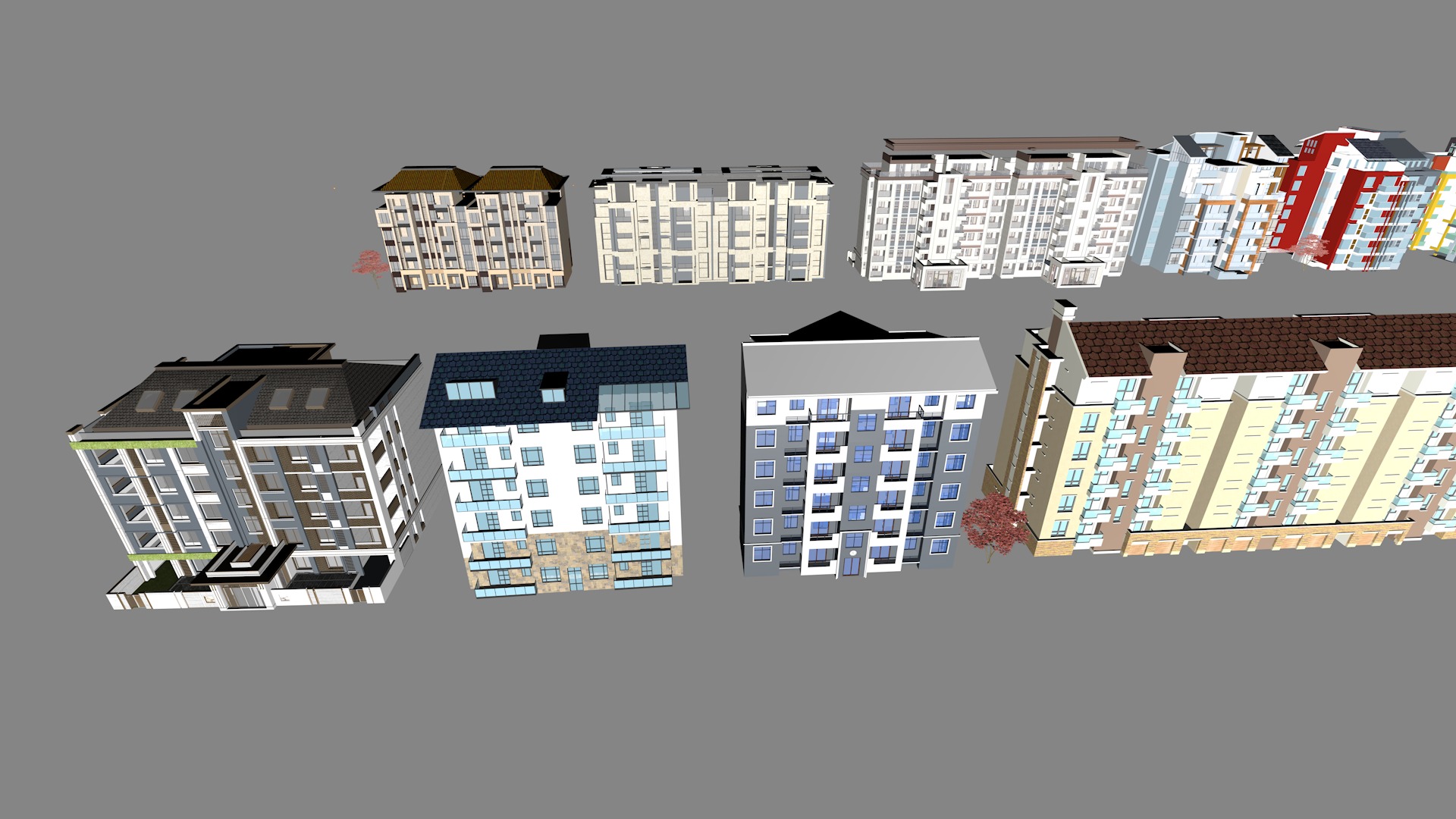 Buildings City building industrial park commercial housing 3D model_3