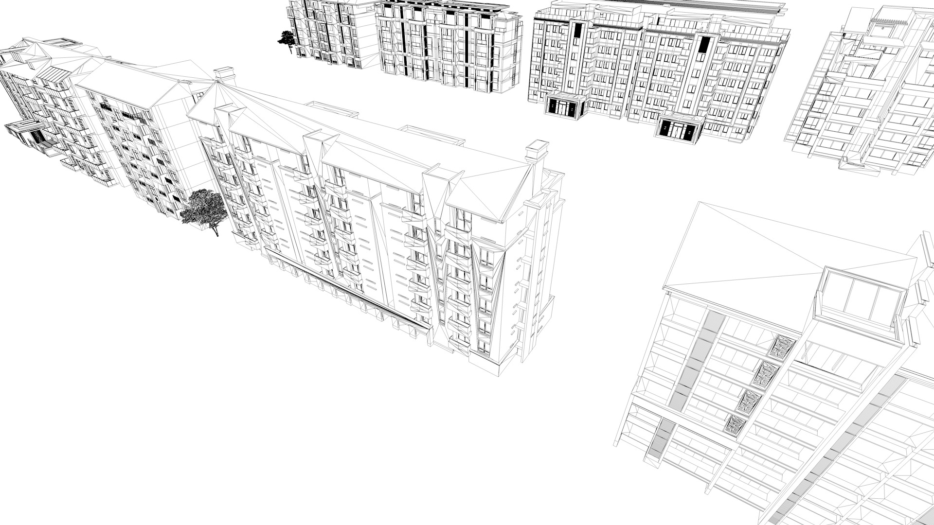 Buildings City building industrial park commercial housing 3D model_9