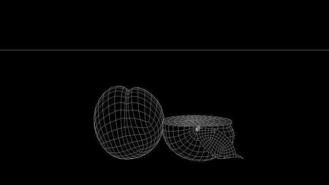 fruit pessego red 3D model 3