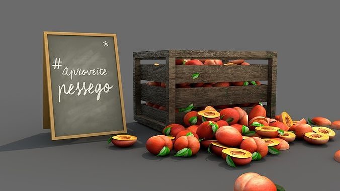 fruit pessego red 3D model