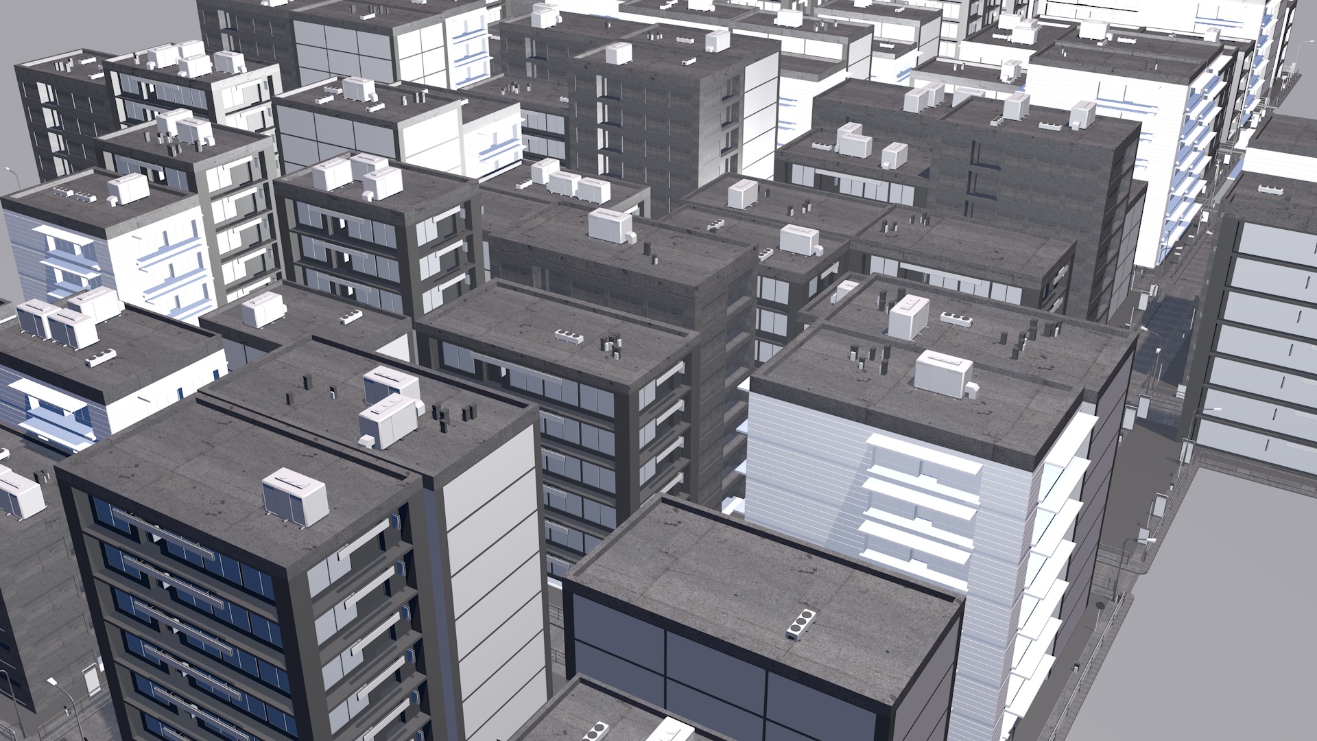 Buildings City building industrial park commercial housing 3D model_4