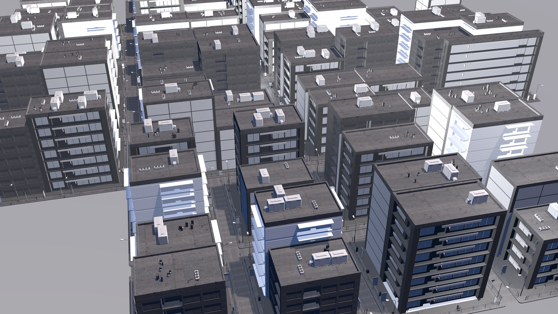 Buildings City building industrial park commercial housing 3D model_6