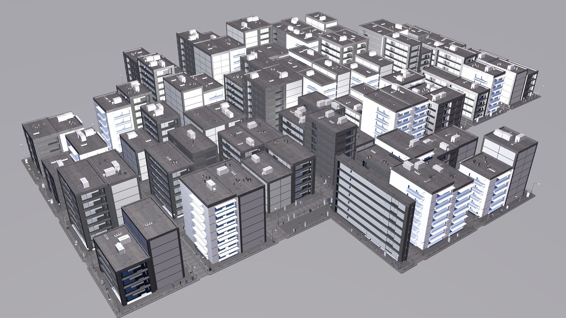 Buildings City building industrial park commercial housing 3D model_13