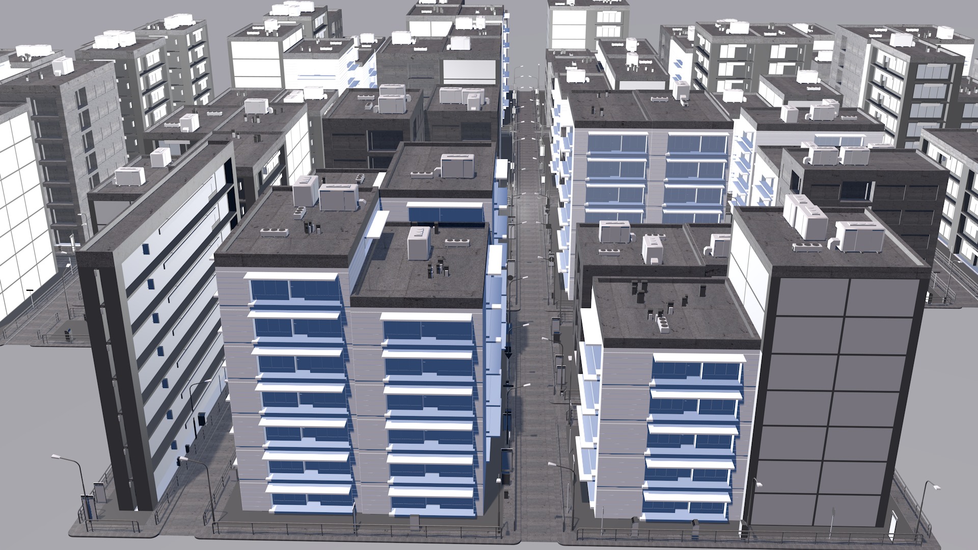 Buildings City building industrial park commercial housing 3D model_8