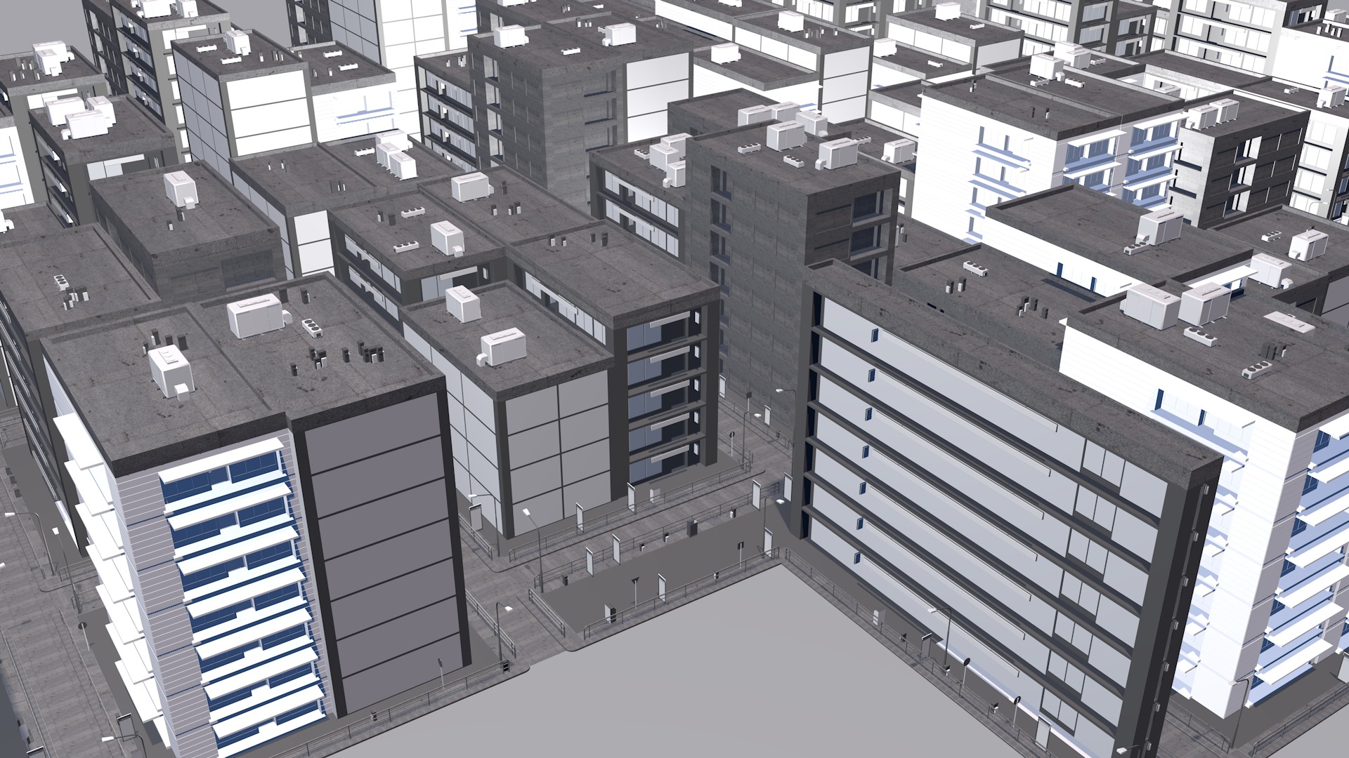 Buildings City building industrial park commercial housing 3D model_7
