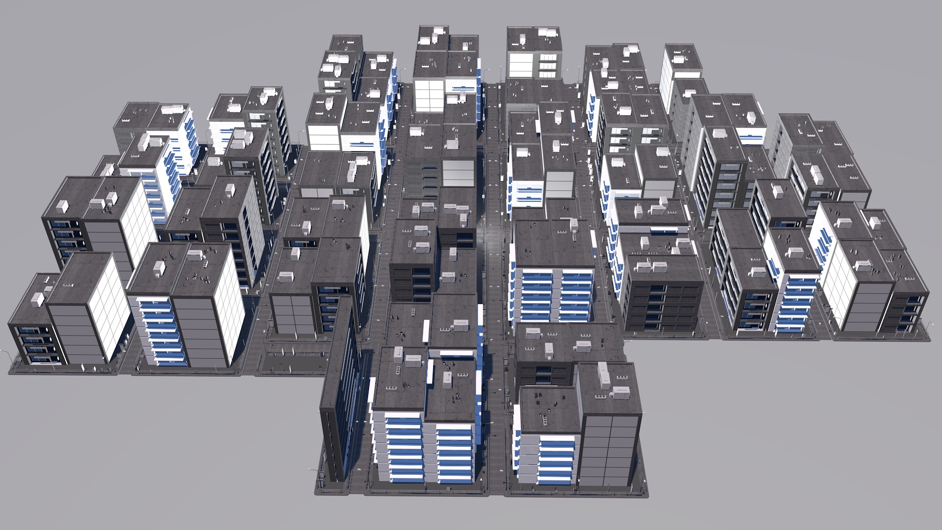 Buildings City building industrial park commercial housing 3D model_1