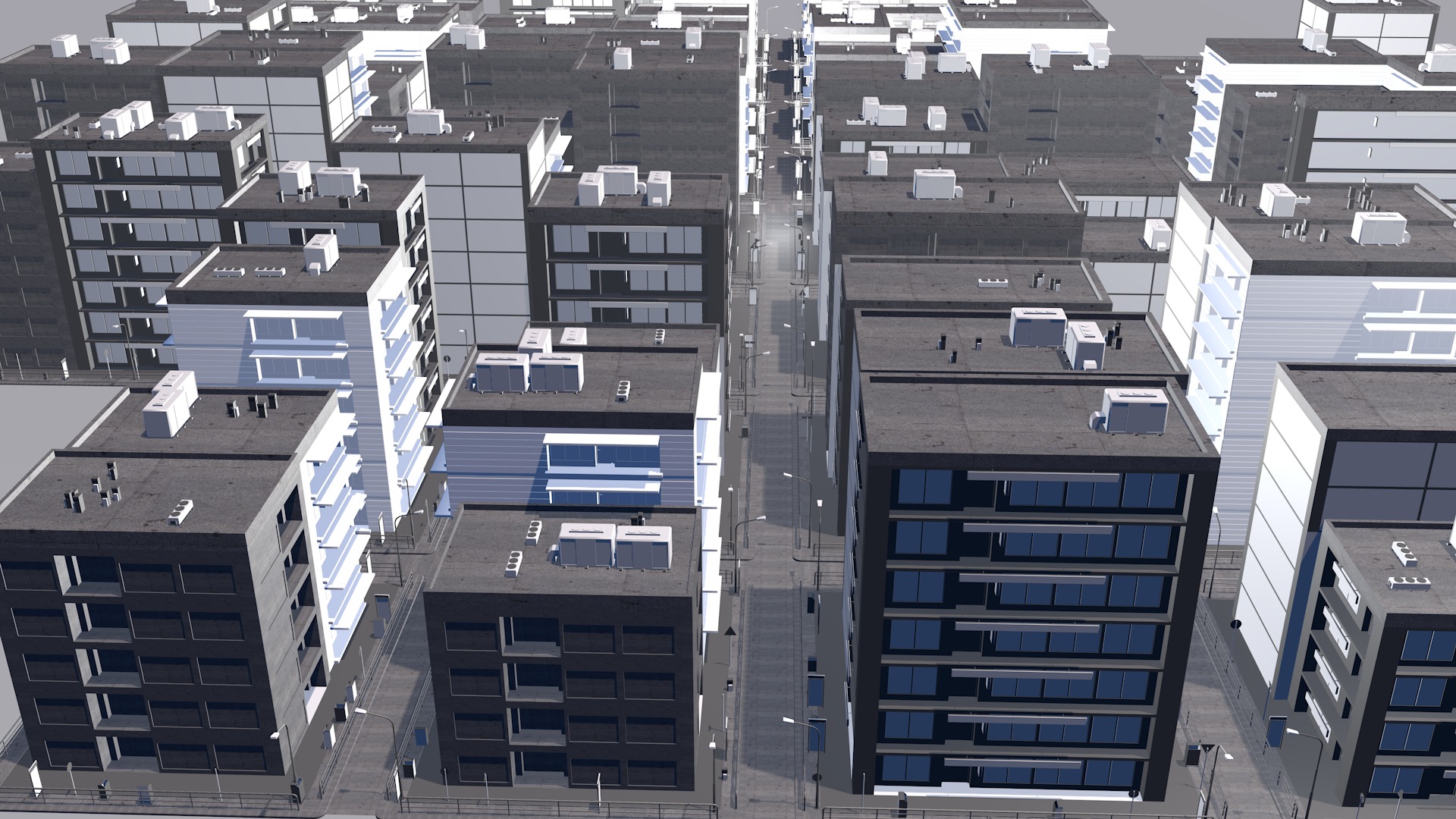 Buildings City building industrial park commercial housing 3D model_5