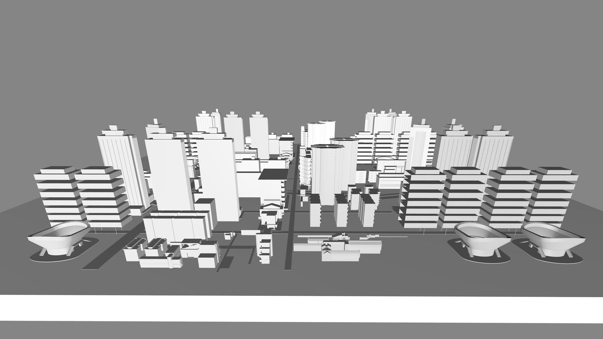 Buildings City building industrial park commercial housing 3D model_2