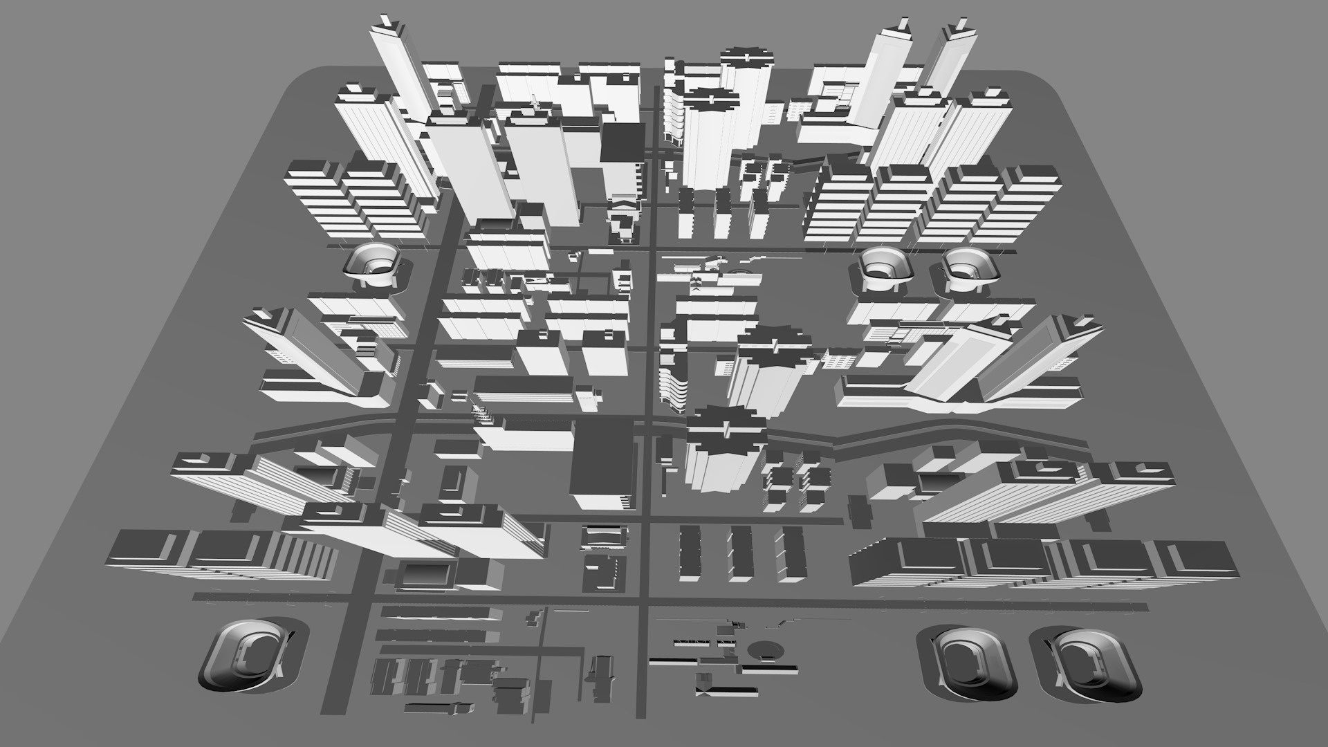Buildings City building industrial park commercial housing 3D model_1