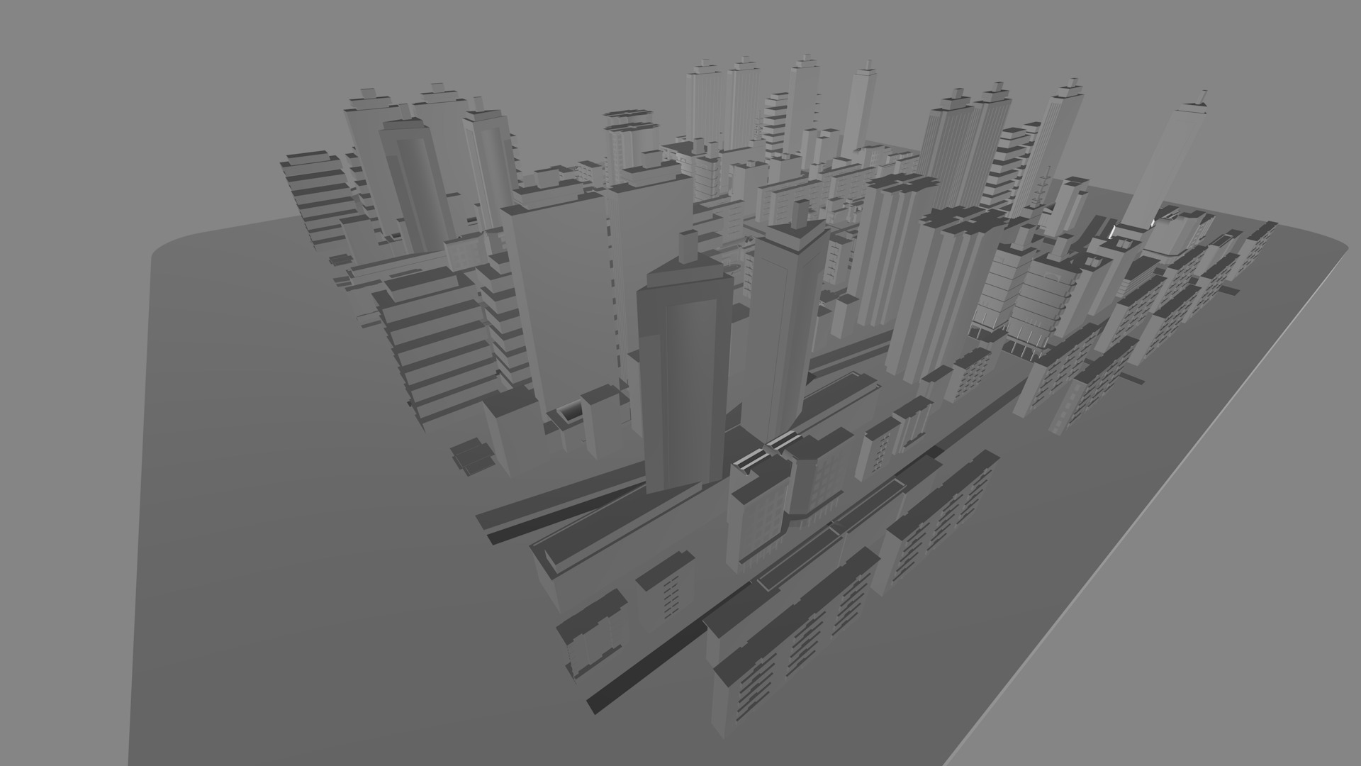 Buildings City building industrial park commercial housing 3D model_5