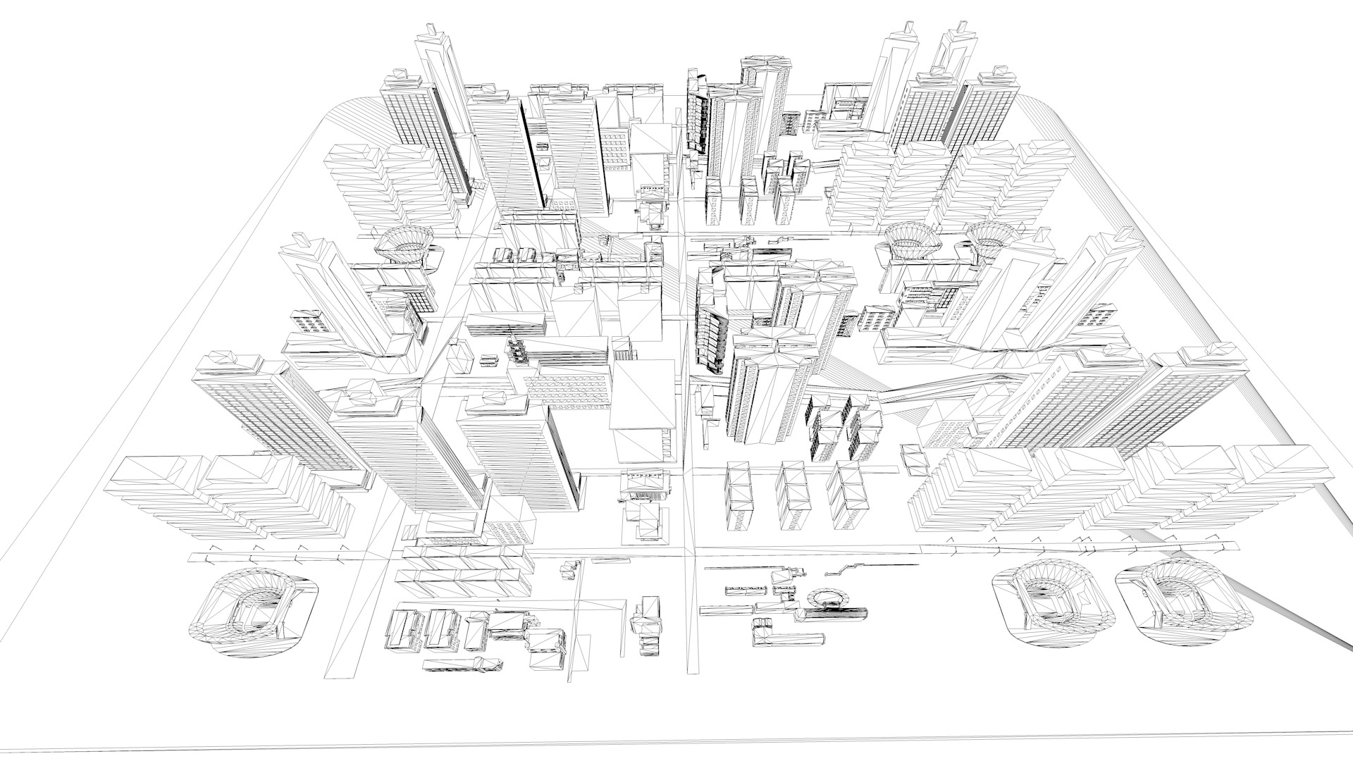 Buildings City building industrial park commercial housing 3D model_8