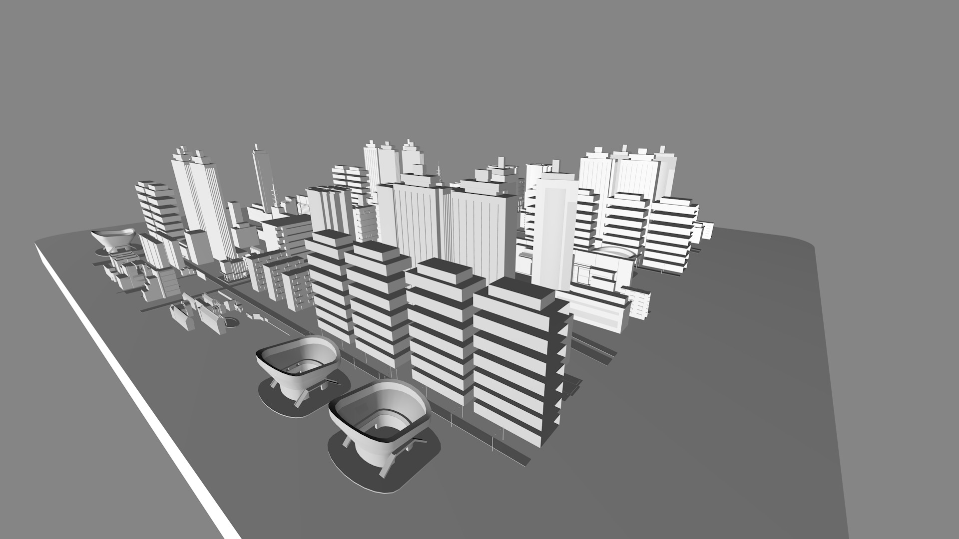 Buildings City building industrial park commercial housing 3D model_3