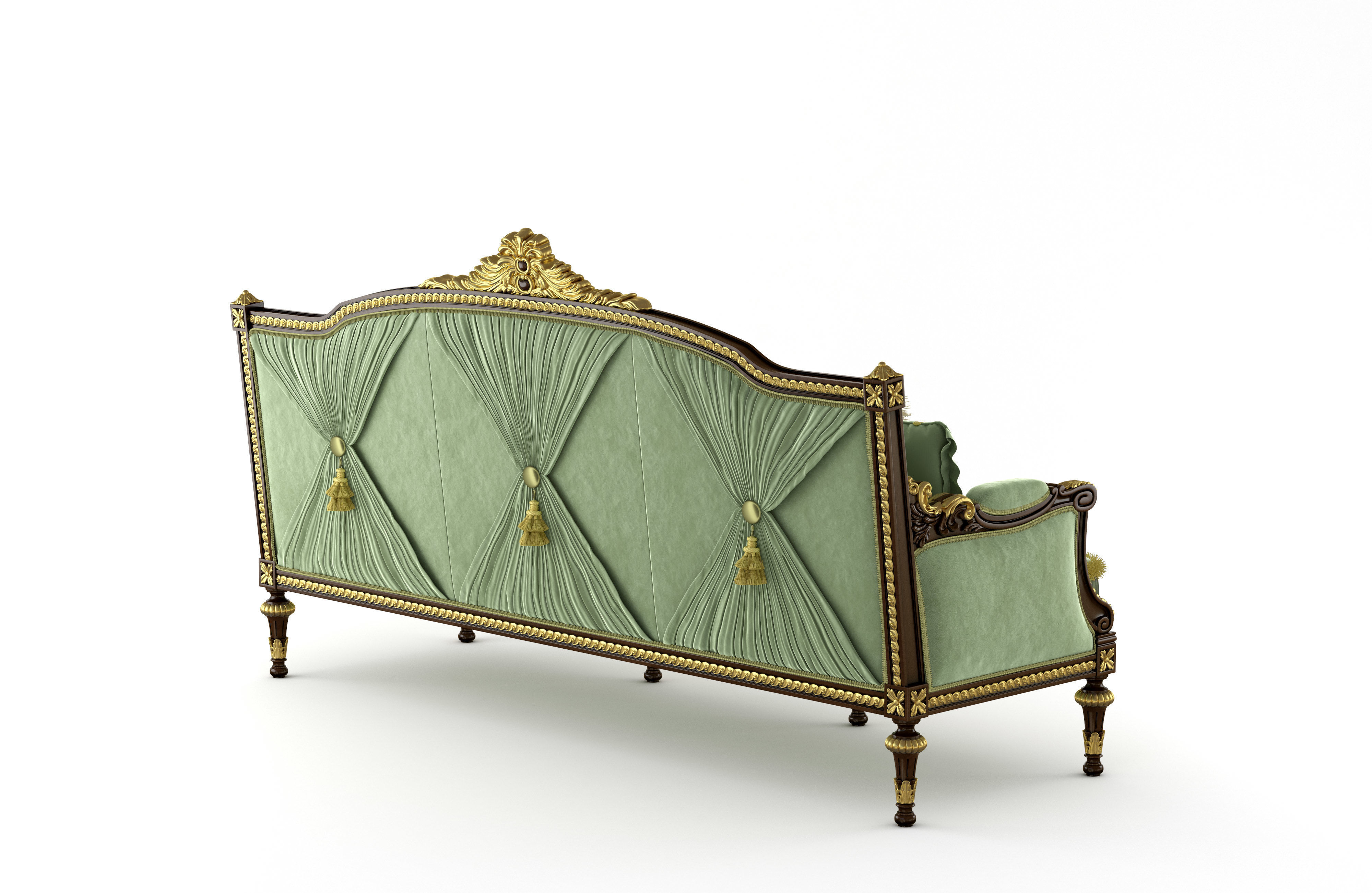 Emerald victorian sofa by Modenese 3D model_2