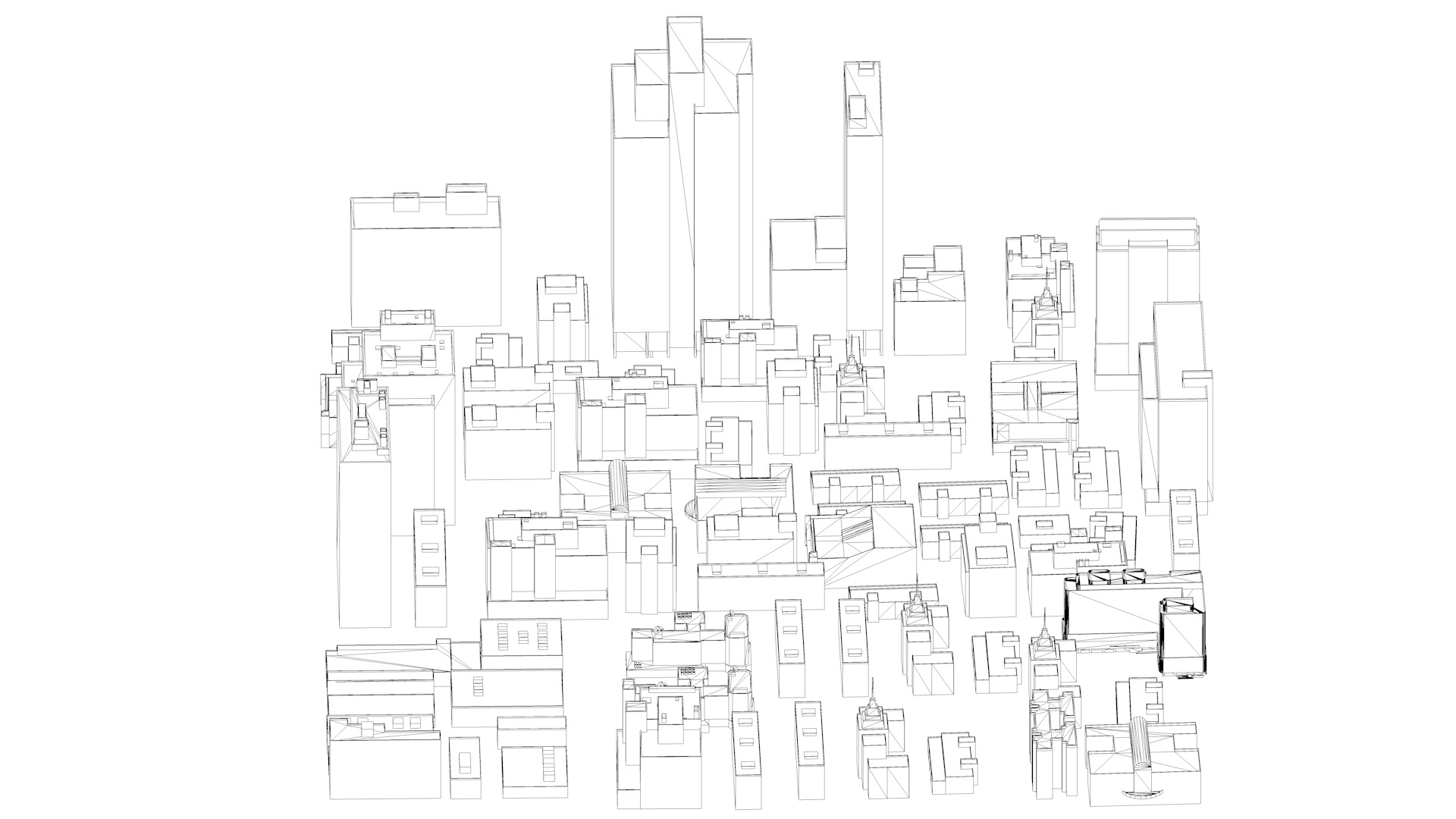 Buildings City building industrial park commercial housing 3D model_9