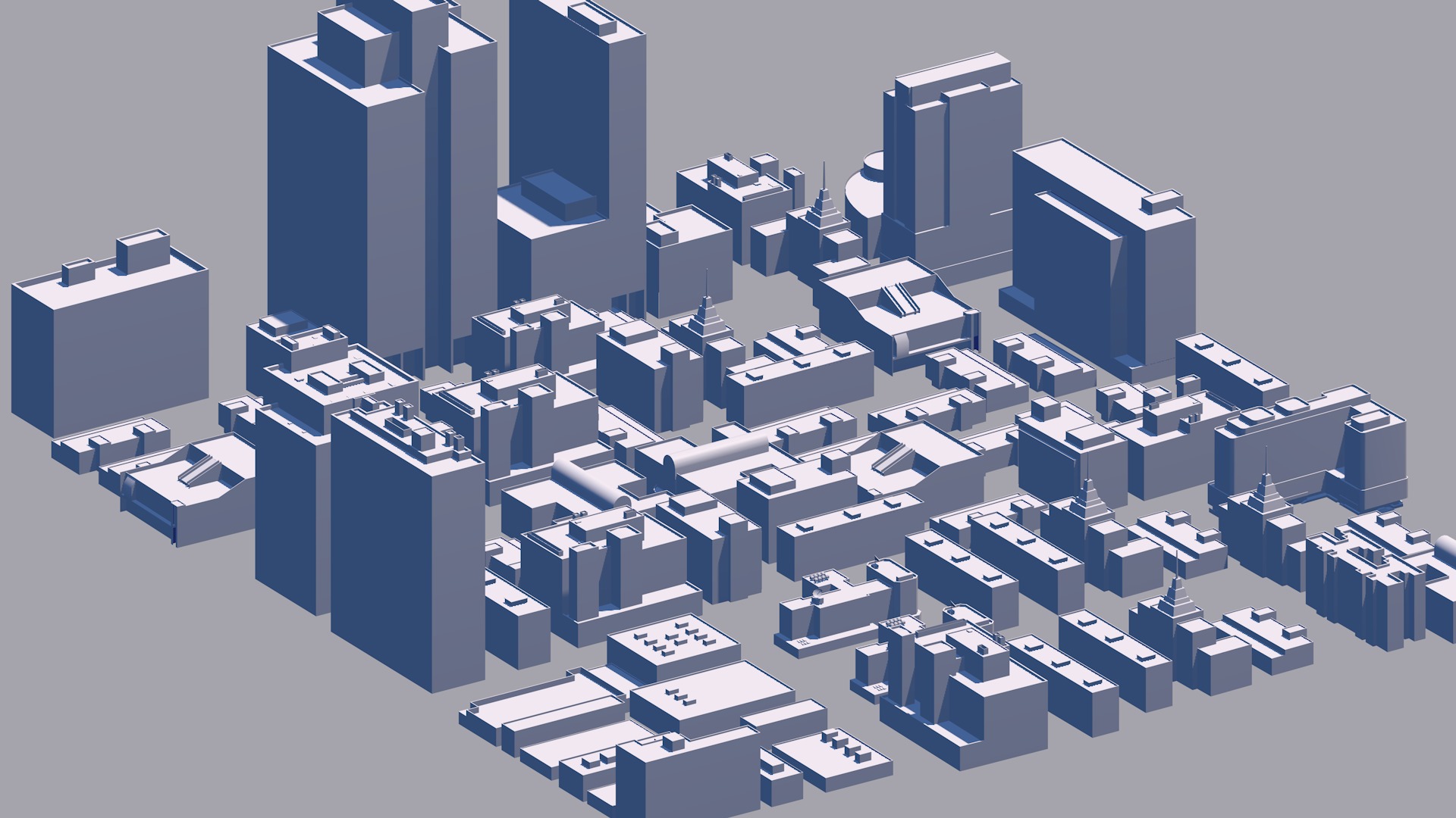 Buildings City building industrial park commercial housing 3D model_7