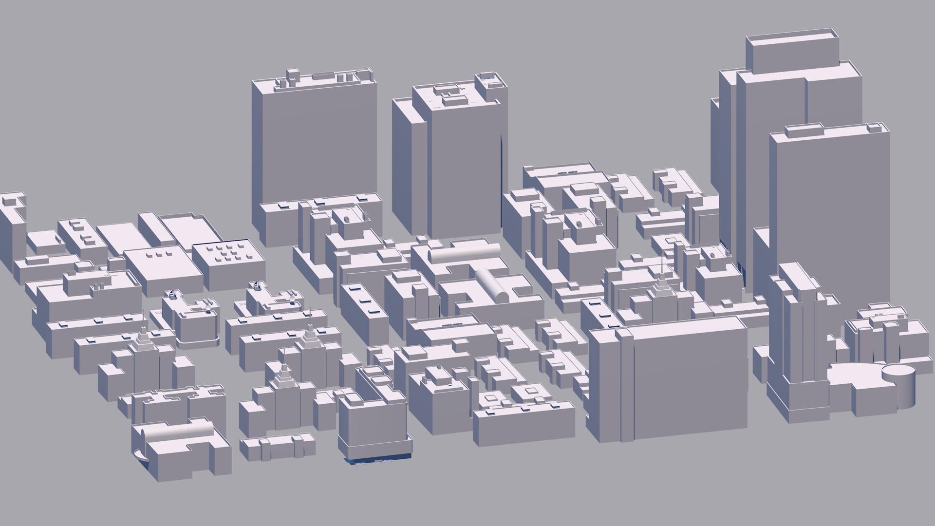 Buildings City building industrial park commercial housing 3D model_3