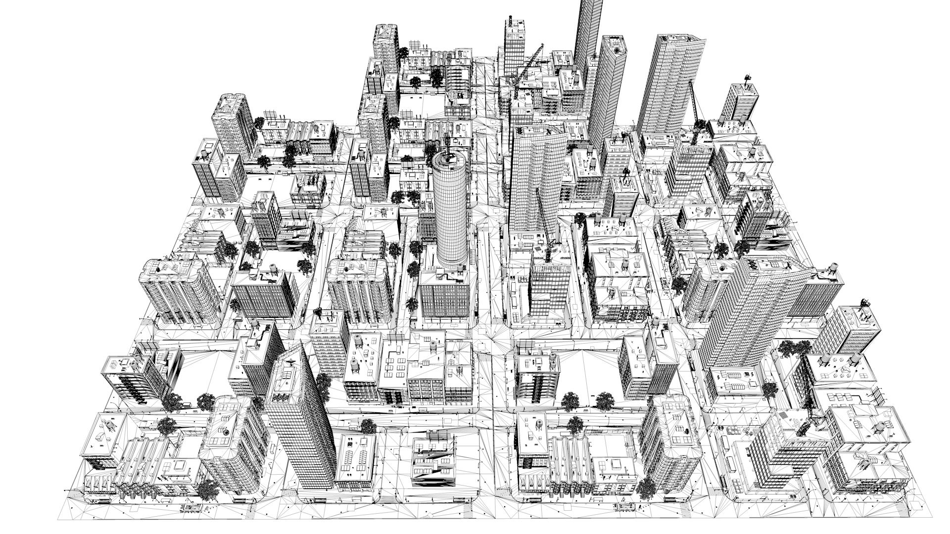 Buildings City building industrial park commercial housing 3D model_3