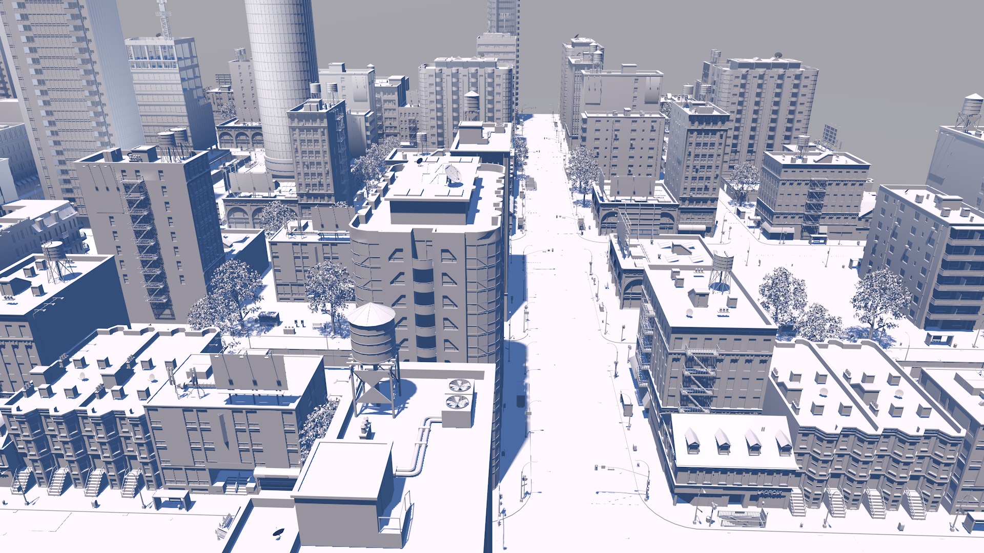 Buildings City building industrial park commercial housing 3D model_10