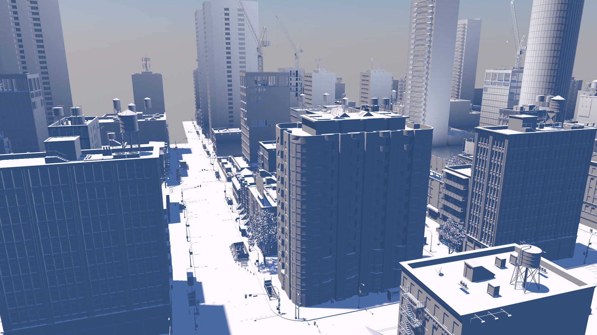 Buildings City building industrial park commercial housing 3D model_9