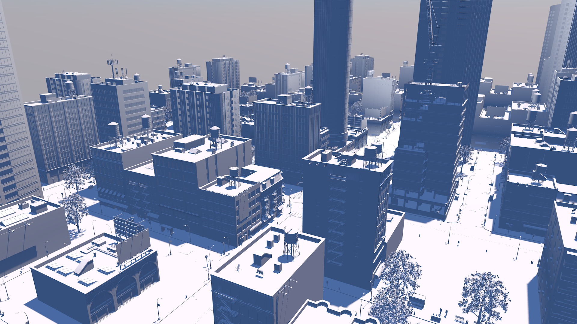 Buildings City building industrial park commercial housing 3D model_14